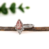 2ct Imperial Topaz Ring W Natural Diamond Accents in Solid 14k Gold | PE 10x6mm