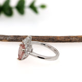 2ct Imperial Topaz Ring W Natural Diamond Accents in Solid 14k Gold | PE 10x6mm