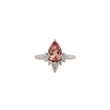 2ct Imperial Topaz Ring W Natural Diamond Accents in Solid 14k Gold | PE 10x6mm