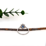Manisha 14K White Gold 1.29cts Ceylon Sapphire Diamond Ring | Oval 7x5mm