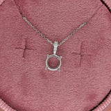 Cute Pendant Semi Mount w Diamond Accented Bail