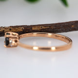 Vani 14K Rose Gold Alexandrite Diamond Ring | Oval Shape 5.3x4mm