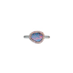 little love 14k white gold 0.91cts boulder opal diamond ring