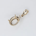 lia 14k gold semi mount diamond pendant