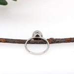 elysia 14k white gold 1.08cts boulder opal diamond ring | fancy shape 9x7mm