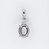 lia 14k gold semi mount diamond pendant