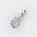 lia 14k gold semi mount diamond pendant