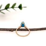 turia 14k yellow gold 1.02cts turquoise diamond engagement ring | pear 8x6mm