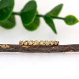 Vani 14K Yellow Gold Natural Diamond Band | Milgrain Details