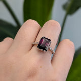 Saisha 14K White Gold Bi-Color Tourmaline Diamonds Ring | EM 10x8mm