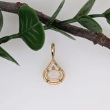 Lovely East West Oval Pendant Semi Mount w Diamond Accents