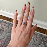 1.1ct Tanzanite Ring w Earth Mined Diamonds in Solid 14K Yellow Gold | Emerald Cut 7x5mm