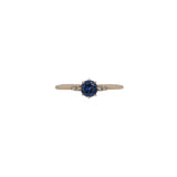 Vino 14K Yellow Gold 0.43cts AAA Ceylon Sapphire Diamond Ring | Round 5mm