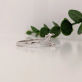 Gigi 14k Solid Gold Ring Setting W Natural Diamond Accents | Oval 7x5mm 8x6mm 9x7mm 10x8mm