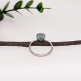 Jisha 14K White Gold 1.20Cts Indicolite Tourmaline Diamond  Engagement Ring | Pear 7x6mm