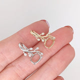 Dainty Vine Pendant Semi Mount w Diamond Accents