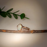 1.25ct Ethiopian Opal Ring w Diamond Accents in Solid 14K Yellow Gold | OV 9x7mm