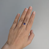 zanira 14k yellow gold 1.43cts tanzanite diamond ring | emerald cut 6mm