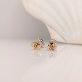 Tanzanite Martini Solitaire Stud Earrings | Round 3mm 4mm 5mm 6mm 7mm 8mm