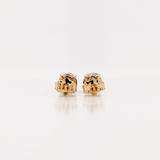 Four Prong Round London Topaz Solitaire Stud Earrings | 3mm 4mm 5mm 6mm 7mm 8mm