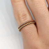 Eternity Ball Band in Solid 14k White, Yellow or Rose Gold