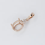 lia 14k gold semi mount diamond pendant