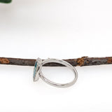 elysia 14k white gold 1.08cts boulder opal diamond ring | fancy shape 9x7mm