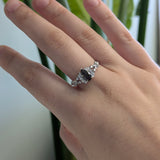 Arna 14K White Gold Alexandrite Diamond Ring | Pear Shape 8x4.5mm