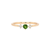 Dainty Tsavorite Ring w Earth Mined Diamonds