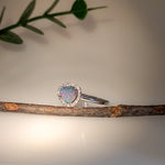 little love 14k white gold 0.91cts boulder opal diamond ring