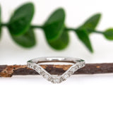 Avni 14K Solid Gold Band Setting W Natural Diamonds | Stackable Rings