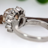 Previously Loved AGL Certified No Heat 2cts Orange Sapphire Diamond Ring | Oval 8x6mm