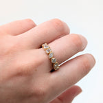 Milgrain Details Lab Diamonds Ring w 14K Yellow Gold | Mix 0.2mm