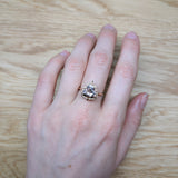 Lanah 14K Yellow Gold 2.14cts Morganite Diamond Ring | Trillion 9mm