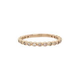 Bezel Set Diamond Band in 14K White, Yellow or Rose Gold | Stackable Ring | Wedding Band | Engagement Band | Promise Band | Sizable