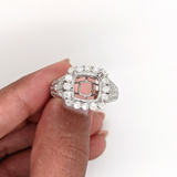 Miranda Collection | Art Deco Style Ring Setting w Diamond Halo