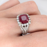 Miranda Collection | Art Deco Style Ring Setting w Diamond Halo