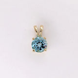 Solitaire Round Pendant Setting in 14K Solid Gold