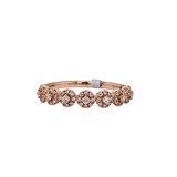 Diamond Band in Solid 14k Rose Gold with Natural Diamonds | Customizable