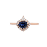 Trillion Sapphire Ring w Diamond Accents