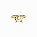 Minimalist Round Solitaire Ring Mount