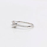 Chelsea 14K Solid Gold Natural Diamonds Ring Setting | Round Shape | Customizable