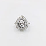 Riley 14K Solid Gold Natural Diamonds Ring Setting: Pear Shape | Customizable