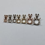 Minimalist 14K Solid Gold Round Pendant Setting, Finding, Basket | Solitaire Necklace 3.5mm 4mm 5mm 6mm 6.5mm 7mm 8mm 9mm | Made in America