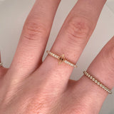 Statement Rings-Dainty Ring Setting w Pave Diamond Shank in Solid 14K Gold | Marquise 6x3 7x3.5 8x4 | Stone Setting | Gemstone Jewelry | Customizable - NNJGemstones