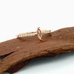 Statement Rings-Dainty Ring Setting w Pave Diamond Shank in Solid 14K Gold | Marquise 6x3 7x3.5 8x4 | Stone Setting | Gemstone Jewelry | Customizable - NNJGemstones