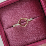 Chelsea 14K Solid Gold Natural Diamonds Ring Setting | Round Shape | Customizable