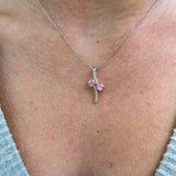 Pendants-Toi et Moi Diamond Pave Pendant Setting in 14K Solid Gold | Round Shape 4mm 4.5mm 5mm | Gemstone Setting | 2 stone Semi Mount | Customizable - NNJGemstones