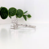 Statement Rings-Avant Garde Round & Marquise Diamond Ring Setting in 14K Solid Gold | Hexagon Shape 7x5 8x6 9x7 | Art Deco Statement Ring | Customizable - NNJGemstones