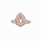 Riley 14K Solid Gold Natural Diamonds Ring Setting: Pear Shape | Customizable